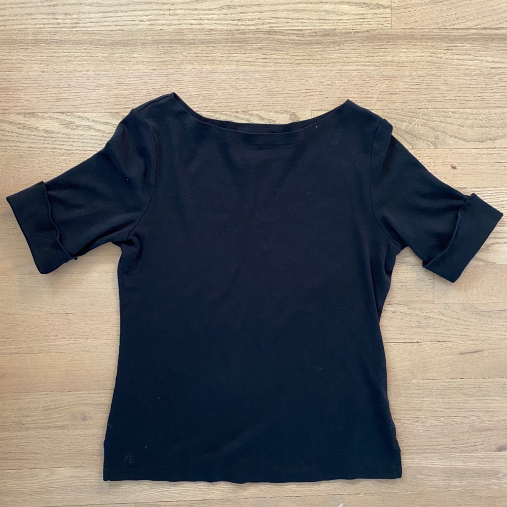 Ralph Lauren Black boatneck tshirt